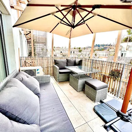 Appartement Riviera - Superbe 3 Pièces Avec Terrasse Plein Sud Et Parking- La Terrasse Du Jardin Du Ray