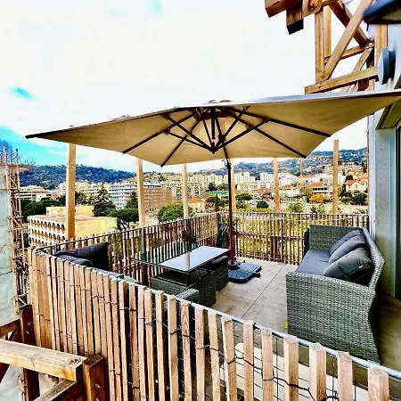 Riviera - Superbe 3 Pièces Avec Terrasse Plein Sud Et Parking- La Terrasse Du Jardin Du Ray Appartement *